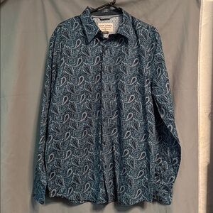 Cody James Men’s Long-Sleeve Paisley Button-Up Shirt